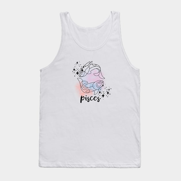 Pisces Zodiac Sign Tank Top by swagmaven